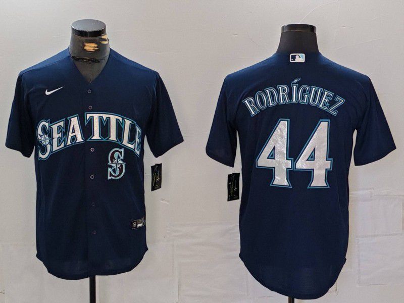 Men Seattle Mariners 44 Rodriguez Drak Blue Game 2025 Nike MLB Jersey style 8